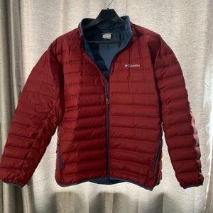 Men's Columbia Down Puffer Jacket - Red - XXL